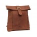 Menzo Rucksack aus echten Leder Daypack für Damen und Herren deltabraun Koffer Rucksäcke & Taschen
