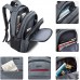 ROYALZ Daypack Rucksack Grau für Herren 15 6 Zoll Laptopfach geeignet für Schule Uni Arbeit Business Freizeit Reisen Koffer Rucksäcke & Taschen