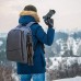 ALTINOVO Kamerarucksack mit Regenschutzhülle Fotorucksack DSLR Kamera Rucksack für spiegelreflexkameras und zubehör kameratasche für Canon Nikon Sony Black Kamera