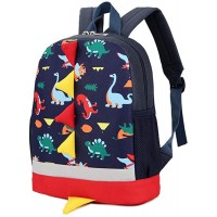 BAIGIO Kinderrucksack Kinder Mini Schultasche Dinosaurier Kindergartentasche für Jungen Mädchen Kleinkind Dunkelblau Koffer Rucksäcke & Taschen