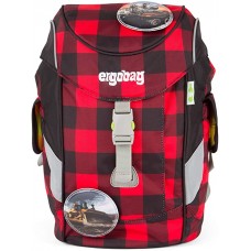 ERGOBAG Mini Plus Backpack for Kindergarten Kinder-Rucksack 26 cm 10 L Check Red Black Koffer Rucksäcke & Taschen