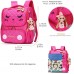 Schultasche Serie Mädchen Schule Rucksack für Grundschule süße Katze Kaninchen Stickerei Buch Taschen für Kinder Rosa Rot Groß L Koffer Rucksäcke & Taschen