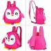 Zerodis Rucksack Kinderrucksäcke Backpack Schultasche 3D Pinguin Kinder Kleinkinder mit SicherheitsleineRosa Koffer Rucksäcke & Taschen