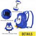 Zerodis Rucksack Kinderrucksäcke Backpack Schultasche 3D Pinguin Kinder Kleinkinder mit SicherheitsleineRosa Koffer Rucksäcke & Taschen