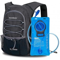 CANWAY Fahrradrucksack Trinkrucksack mit Trinkblase 2L BPA-freie Trinkrucksack zum Wandern Laufen Radfahren Klettern Outdoor Regenschutz 15-Liter schwarz Koffer Rucksäcke & Taschen