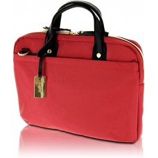 Bugatti Contratempo - Elegante Damen Business-Tasche aus hochwertigem Nylon mit glänzenden Gold-Accessoires rot Koffer Rucksäcke & Taschen
