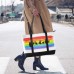 CPYang Laptop-Tasche 39 6 cm 15 6 Zoll Regenbogen-Flagge LGBT Pride Canvas Schultertasche große Handtasche Damen Computer-Tasche für Arbeit Business Schule Reisen Koffer Rucksäcke & Taschen