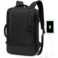 WindTook Herren Laptop Rucksack 15 6 Zoll Daypack mit USB-Ladeanschluss Anti-Theft für Business Schule Uni Schwarz Koffer Rucksäcke & Taschen