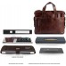 BACCINI Laptoptasche echt Leder mit 15 Zoll Laptop-Fach Leandro groß Businesstasche Umhängetasche Aktentasche Ledertasche braun Koffer Rucksäcke & Taschen