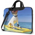 Surfer Welpe mit Sonnenbrille Hawaiian Dog Print Laptop Koffer Rucksäcke & Taschen