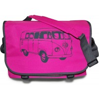 Tasche Messenger Bag Bus Kult Retro Schultertasche in Pink Anthrazit Koffer Rucksäcke & Taschen