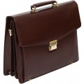 Tassia - Aktentasche mit herausnehmbarer Laptophülle - für die Arbeit - aus Lederfaserstoff - Burgunderrot Koffer Rucksäcke & Taschen