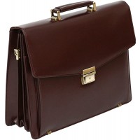 Tassia - Aktentasche mit herausnehmbarer Laptophülle - für die Arbeit - aus Lederfaserstoff - Burgunderrot Koffer Rucksäcke & Taschen
