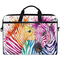 WowPrint Laptop-Schutzhülle buntes Tier-Zebra-Design Schultergurt mit Griff tragbare Notebook-Tasche für 13 13 3 14 15 Zoll Koffer Rucksäcke & Taschen