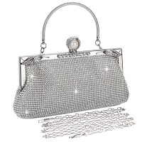BAIGIO Damen Abendtasche Handtasche Strass Perle Clutch mit Schulterkette Schultertasche Glitzer Elegant Schuhe & Handtaschen