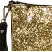 Caspar TA341 große Damen XL Glitzer Pailletten Clutch Tasche Abendtasche mit Handschlaufe Farbegold GrößeOne Size Schuhe & Handtaschen
