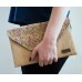 CorkLane Damen Kork Clutch im Envelope Stil trendige Abendtasche vegane Korktasche natur bunt Schuhe & Handtaschen