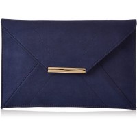 Dorothy Perkins Seude Envelope Clutch Damen Clutch Blau Navy 30x20x5 cm W x H x L Schuhe & Handtaschen