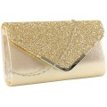 elfishjp Damen Clutch Glitzer Elegant Abendtasche Glänzend Handtasche in Gold Silber Pink Schuhe & Handtaschen