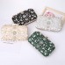 LucaSng Womens Vintage Clutch Bag - Dreidimensionale Blumen Perlen Pailletten Abend Handtasche Geldbörse für Damen Hochzeit Braut Prom Party Schwarz Schuhe & Handtaschen