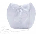 Princess Taufkleid Damen-Clutch Handtasche Modell 33 Weiß Größe 18 x 15 cm Satin Party Braut Ball Schuhe & Handtaschen