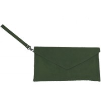 scarlet bag | Umhängetasche aus Wildleder Leder | Damen Handtasche Tasche Henkeltasche; 31 5 x 16 5 x 1 0 cm dunkelgrün Schuhe & Handtaschen