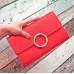 Vain Secrets Damen Umhänge Tasche Clutch Abendtasche in vielen Farben 25 cm Lang - 15 cm Hoch - 6 cm Breit Rosa Schuhe & Handtaschen