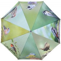 Esschert Design Regenschirm Vögel aus Polyester Metall und Holz 120 0 x 120 0 x 95 0 cm Koffer Rucksäcke & Taschen