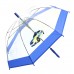 Kinder Automatik Regenschirm transparent durchsichtig Stockschirm für Mädchen & Jungen mit süßen Motiven Polizei Koffer Rucksäcke & Taschen
