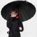 Langer Griff Regenschirm Samuraischwert Outdoor Sonne & Regen Regenschirm Winddicht Wasserdicht Personalisiert Anime Schwarz Gerade Regenschirm 16 oder 24 Rippen Schwarz Schwarz - VL-GDUO-WAVS Koffer Rucksäcke & Taschen