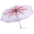 Lazmin Transparenter Sakura-Taschenschirm klarer Regenschirm Cherry Blossom Fashionable Girls Rain UmbrellaRosa Koffer Rucksäcke & Taschen