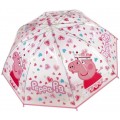 Regenschirm mit Peppa Pig 45cm Kinderschirm Mädchen Girls Prinzessin transparent durchsichtig Koffer Rucksäcke & Taschen