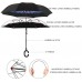 Sumeber Double Layer Reverse Regenschirm mit C Griff Schützen vor Sturm Wind Regen und UV-Strahlung Innovativer Regenschirm Koffer Rucksäcke & Taschen
