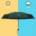 Vicloon Mini Regenschirm Taschenschirme mit Regenschirmhaken 6 Rippen Aluminium Schirmständer Sonnenschutz Regenschirm Im Freien UV Faltender Regenschirm Goldener Griff Leicht Kompakt - Grün Koffer Rucksäcke & Taschen