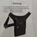 flevado Sidebag Hüfttasche Gürteltasche nur noch in ganz schwarz ohne Zeichen Schwarz ca. 28 cm lang Koffer Rucksäcke & Taschen