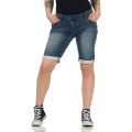 BUENA VISTA Jeans Hosen Damen Malibu Short Sweat Denim - Dark Stone - dunkleres Mittelblau Bekleidung