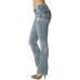 Silver Jeans Damen Suki Curvy Fit High Rise Baby Bootcut Jeans Bekleidung