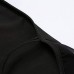 RHNE Damen Deep V-Ausschnitt Dodysuit Short Section Slim Lace Langarm Spleißen und Aushöhlen Beliebte Casual Jumpsuit Black S. Bekleidung