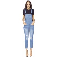Blue Age Damen Destroyed Jeans Overalls Ripped Denim Bekleidung