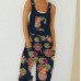 hellomiko Damen Latzhose - Playsuit Jumpsuit Damen Flower Overalls Hose Bekleidung