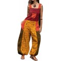 ROLACAT Latzhose mit Boho-Print für Damen lässige Sommerhose mit lockerer Passform farbige Baggy-Hose Bekleidung