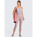 CRZ YOGA Damen Yoga Capri Leggings Sport Hose mit Hoher Taille-Nackte Empfindung -48cm Streifen Multi 1 19'' - R418 34 Bekleidung