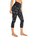 CRZ YOGA Damen Yoga Capri Leggings Sport Hose mit Hoher Taille-Nackte Empfindung -48cm Camo Multi 1 19'' - R418 44 Bekleidung