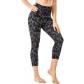 CRZ YOGA Damen Yoga Capri Leggings Sport Hose mit Hoher Taille-Nackte Empfindung -48cm Schattierung grau 40 Bekleidung