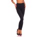 FUTURO FASHION - Damen Leggings aus Baumwolle - knöchellang - weich - Übergrößen - Schwarz - 38 Hohe Bundhöhe Bekleidung