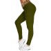 HWTOP Yogahosen Lange 7 8 Hose Damen Sommerhose mit weitem Bein Sporthose Reine Farbe High Waist Pocket Sport Fitness Yoga Wide Leg Pants Bekleidung