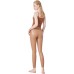 JOPHY & CO. Skinny Hose für Damen bi-elastisch aus Kunstleder mit T-Außennaht Art.9837 Beige XXL Bekleidung