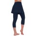 KIMODO® Damen Lässige Rock Leggings Cropped Culottes Hose Tennishose Sport Fitness Freizeithose Pants Bekleidung
