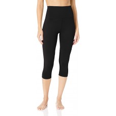 -Marke Core 10 Damen Yoga Foldover High Waist Capri Legging-22 Bekleidung