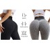 Sexy Shark Scales High Waist Leggings Butt Lifting Anti Cellulite Sexy Leggings for Women High Waisted Yoga Pants Workout Tummy Control Sport Tights Gray M Bekleidung